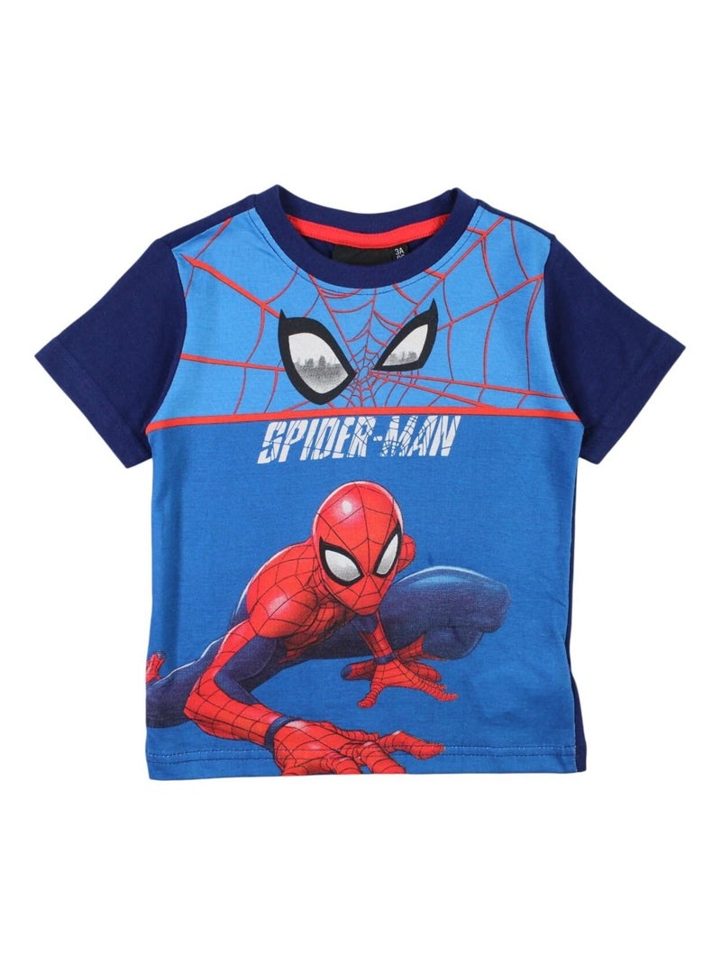 Marvel - T-shirt imprimé Spiderman en coton Bleu marine - Kiabi