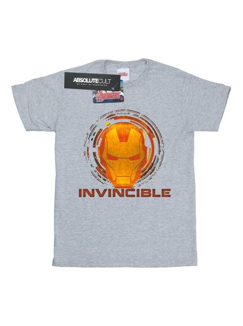 Marvel - T-shirt INVINCIBLE Gris chiné - Kiabi