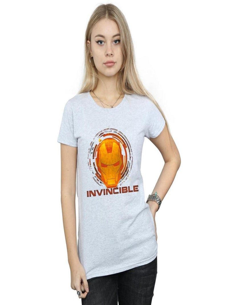 Marvel - T-shirt INVINCIBLE Gris chiné - Kiabi