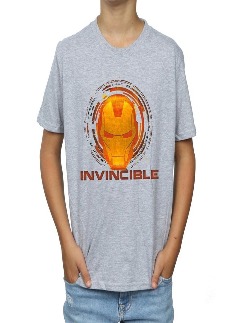 Marvel - T-shirt INVINCIBLE Gris chiné - Kiabi