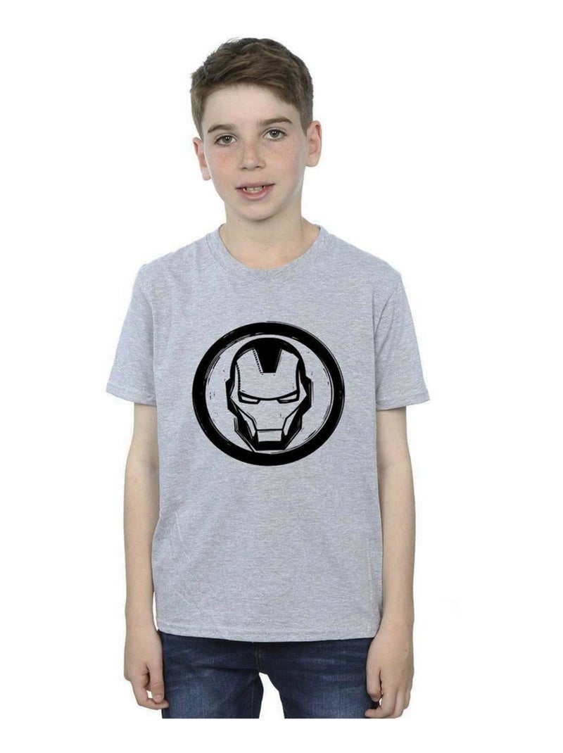 Marvel - T-shirt IRON MAN Gris chiné - Kiabi