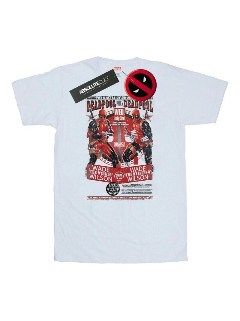 Marvel - T-shirt KILLS DEADPOOL Blanc - Kiabi