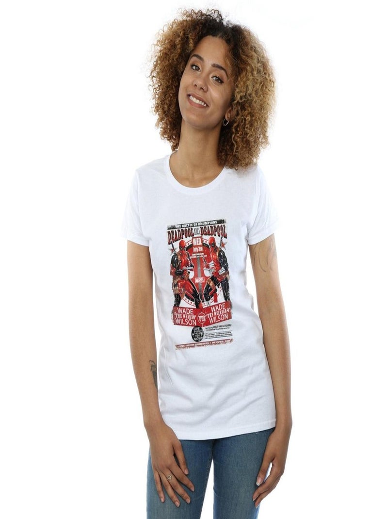 Marvel - T-shirt KILLS DEADPOOL Blanc - Kiabi