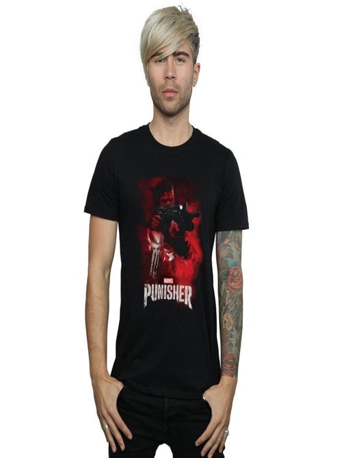Marvel - T-shirt Le Punisseur TV SERIES RED SMOKE - Kiabi