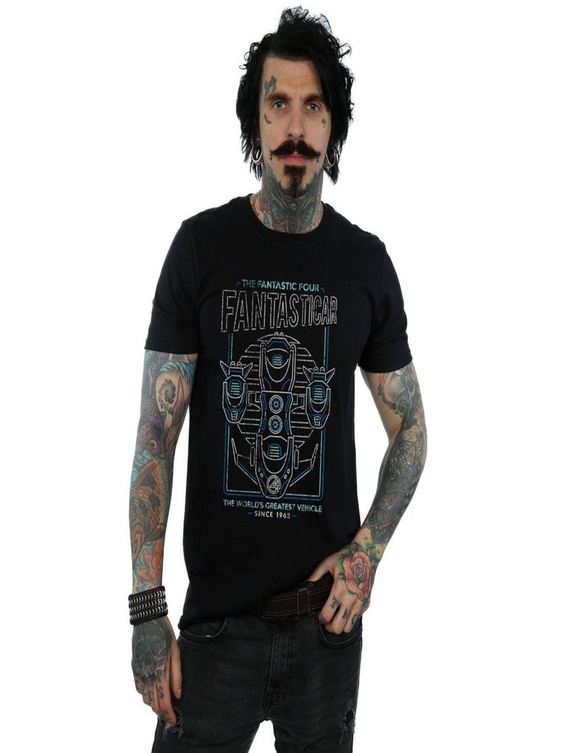 Marvel - T-shirt Les 4 Fantastiques FANTASTICAR Noir - Kiabi