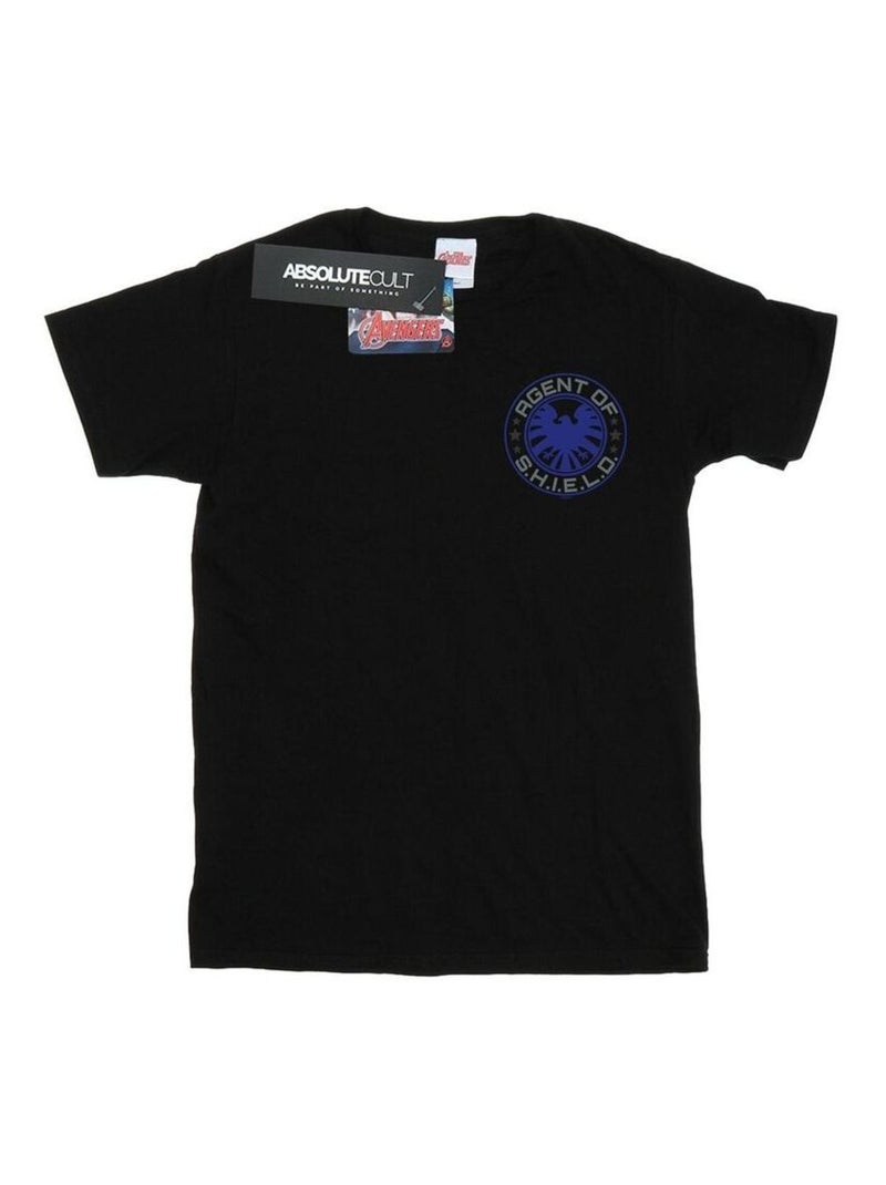 Marvel - T-shirt Les Agents du S.H.I.E.L.D. Noir - Kiabi