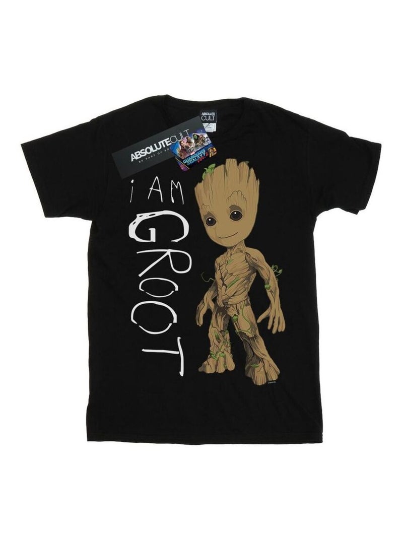 Marvel - T-shirt Les Gardiens de la Galaxie AM GROOT Noir - Kiabi