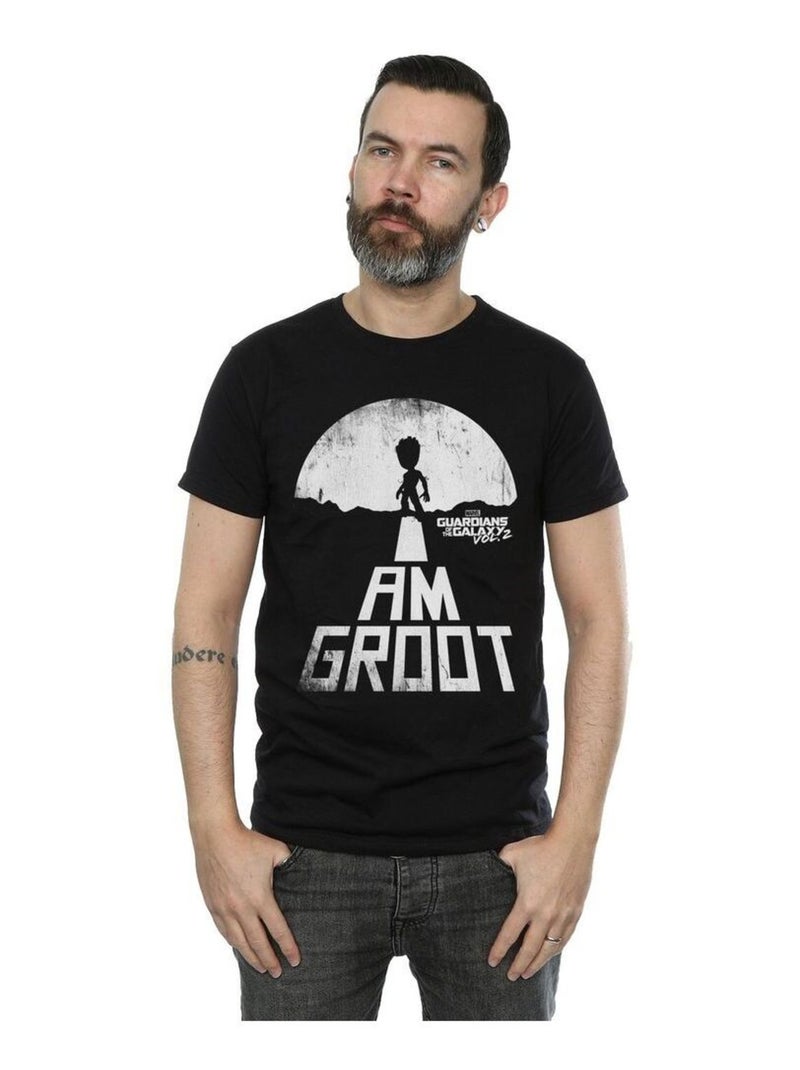 Marvel - T-shirt Les Gardiens de la Galaxie AM GROOT Noir - Kiabi