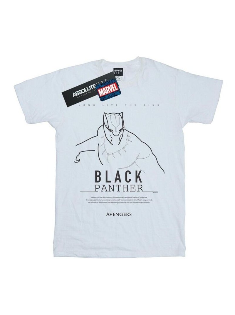 Marvel - T-shirt LONG LIVE THE KING Blanc - Kiabi