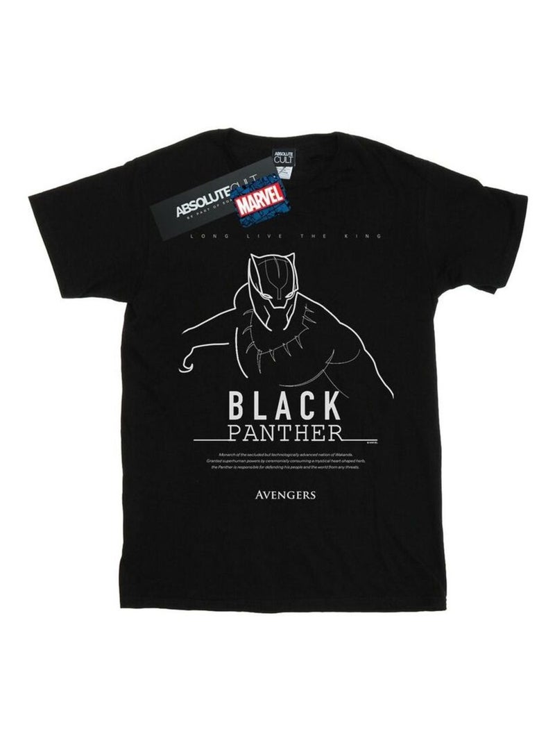 Marvel - T-shirt LONG LIVE THE KING Noir - Kiabi