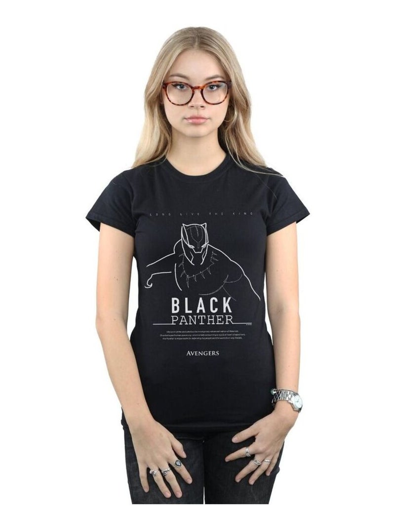 Marvel - T-shirt LONG LIVE THE KING Noir - Kiabi