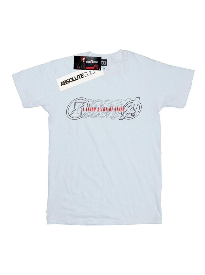 Marvel - T-shirt LOTS OF LIVES Blanc - Kiabi