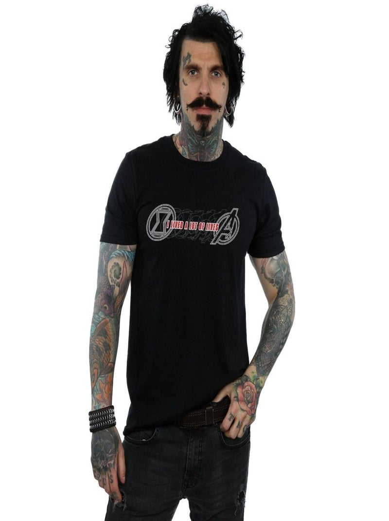 Marvel - T-shirt LOTS OF LIVES Noir - Kiabi