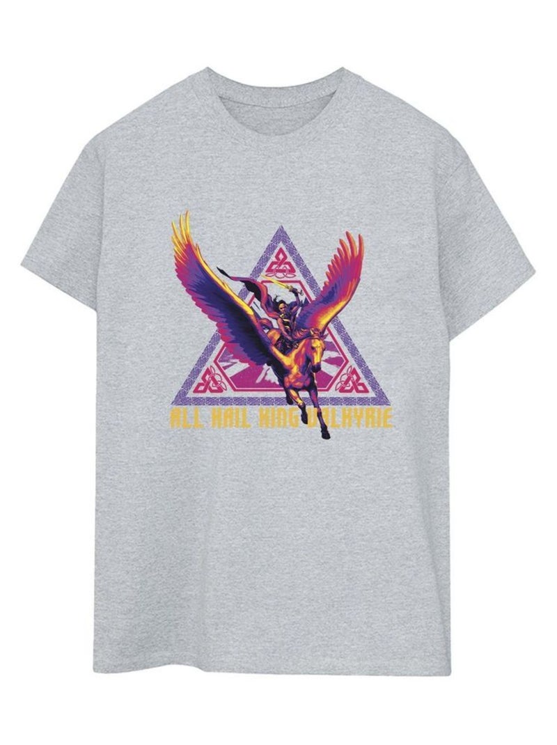 Marvel - T-shirt LOVE AND THUNDER ALL HAIL Gris chiné - Kiabi