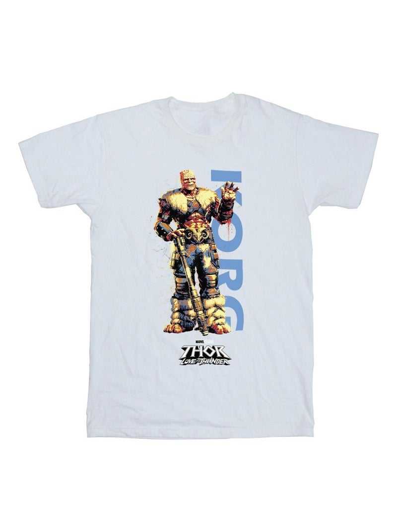 Marvel - T-shirt LOVE AND THUNDER Blanc - Kiabi