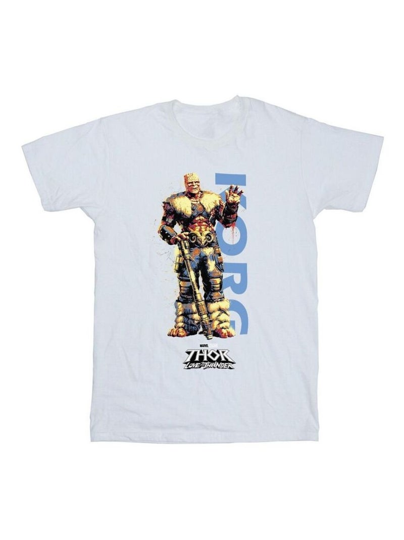 Marvel - T-shirt LOVE AND THUNDER Blanc - Kiabi