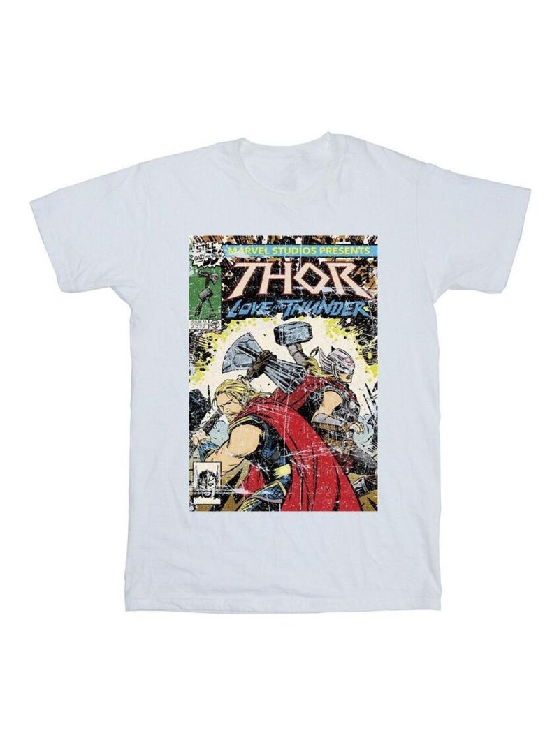 Marvel - T-shirt LOVE AND THUNDER Blanc - Kiabi