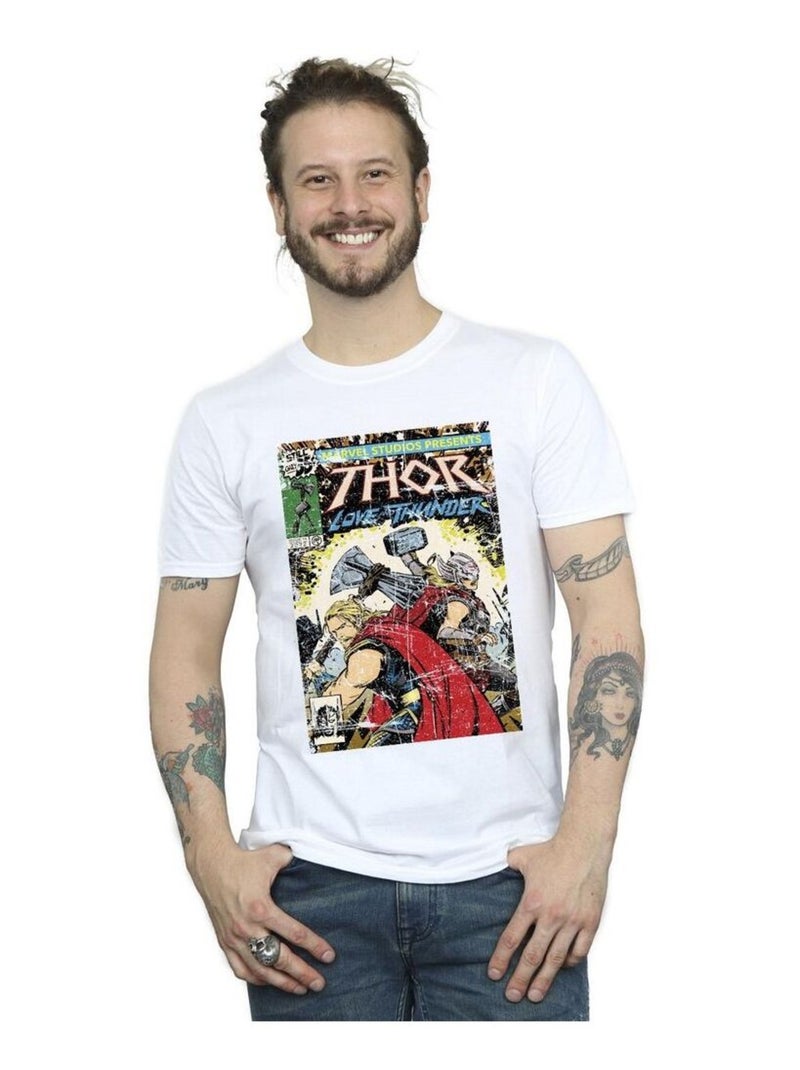 Marvel - T-shirt LOVE AND THUNDER Blanc - Kiabi