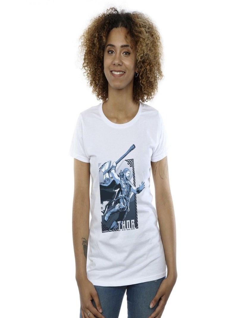 Marvel - T-shirt LOVE AND THUNDER Blanc - Kiabi