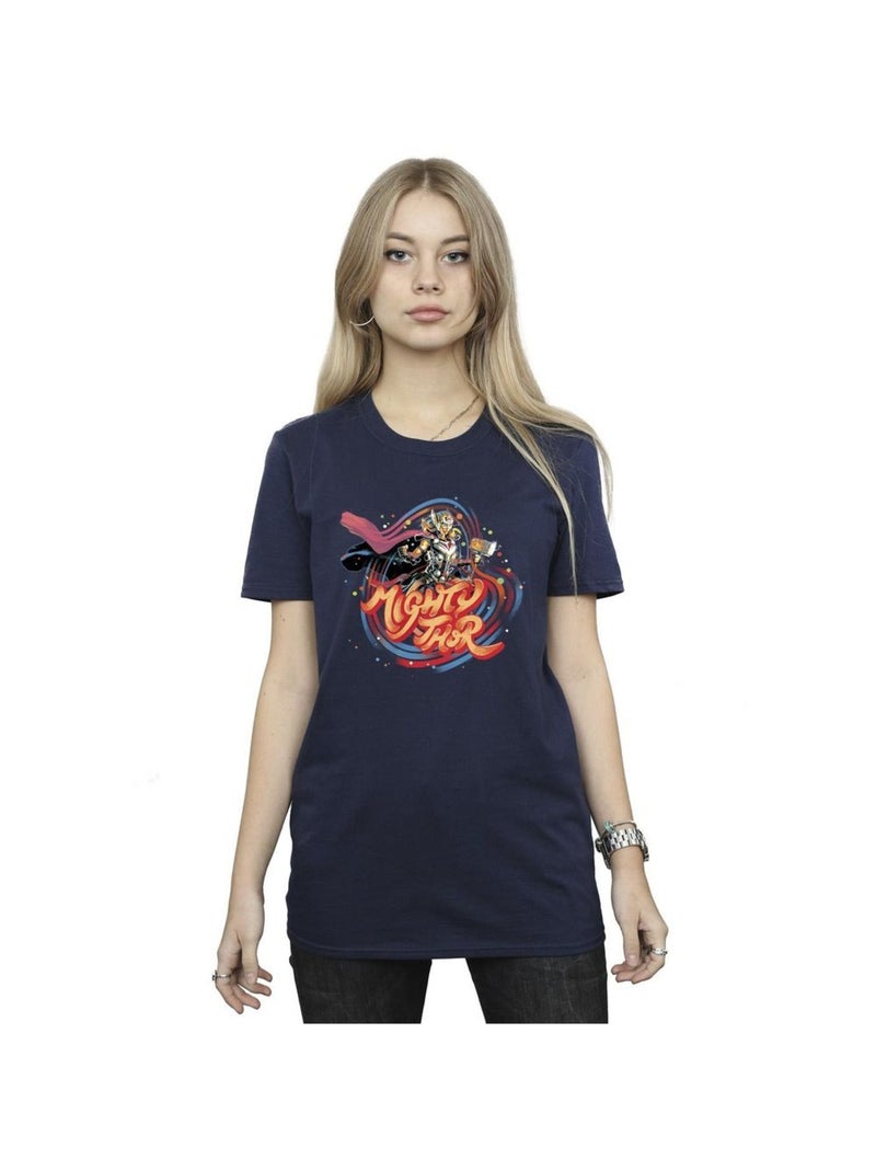 Marvel - T-shirt LOVE AND THUNDER Bleu marine - Kiabi
