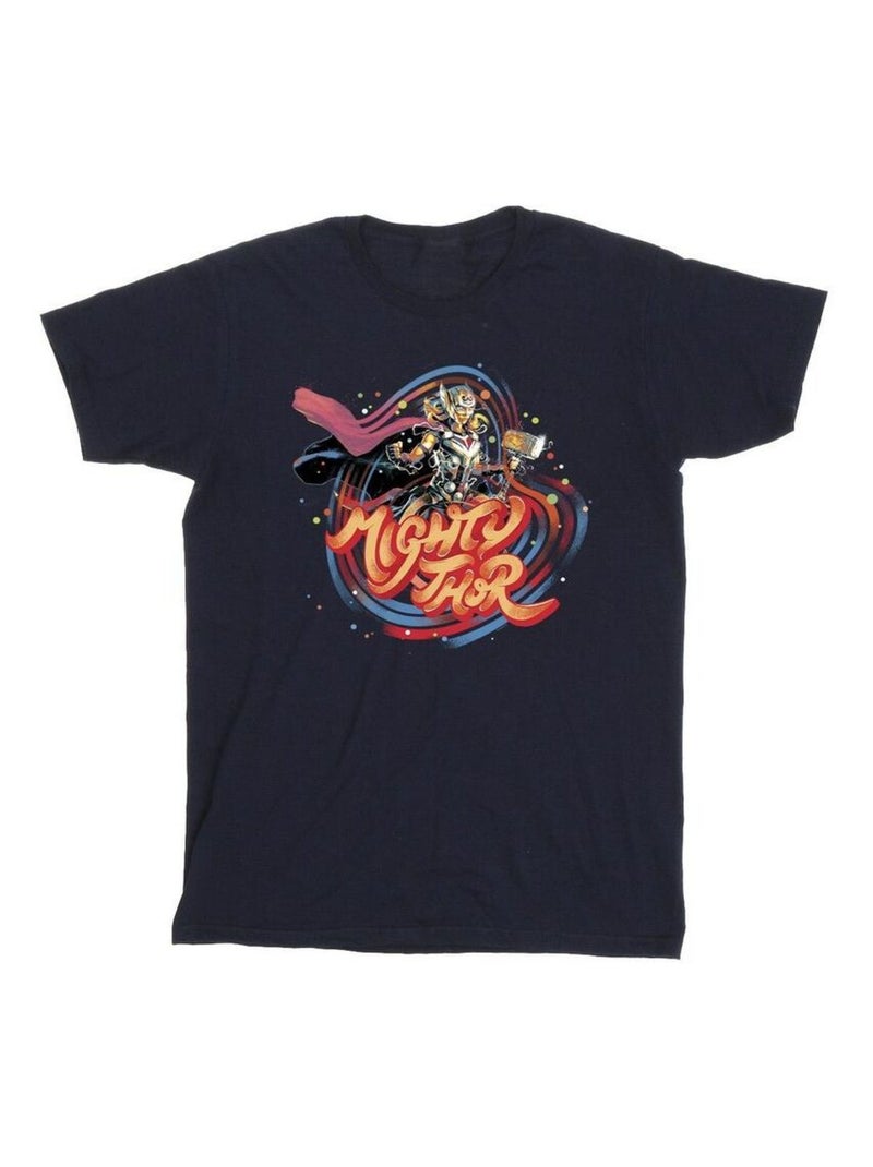 Marvel - T-shirt LOVE AND THUNDER Bleu marine - Kiabi