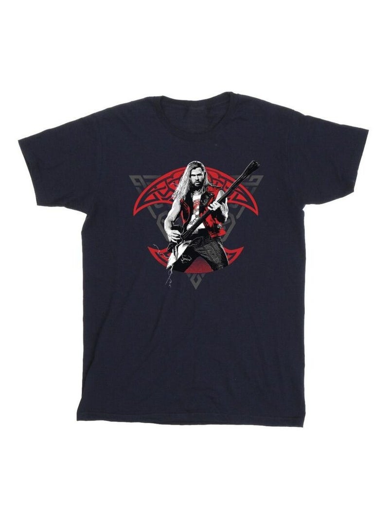 Marvel - T-shirt LOVE AND THUNDER Bleu marine - Kiabi