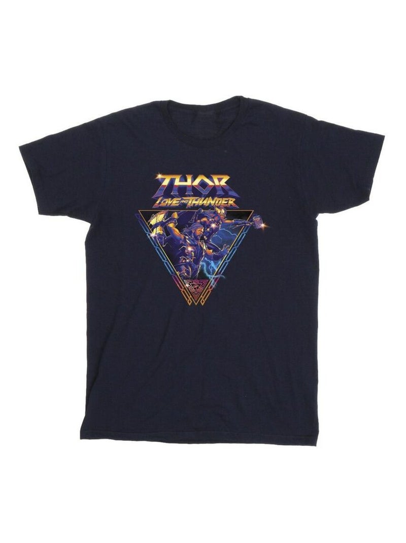 Marvel - T-shirt LOVE AND THUNDER Bleu marine - Kiabi