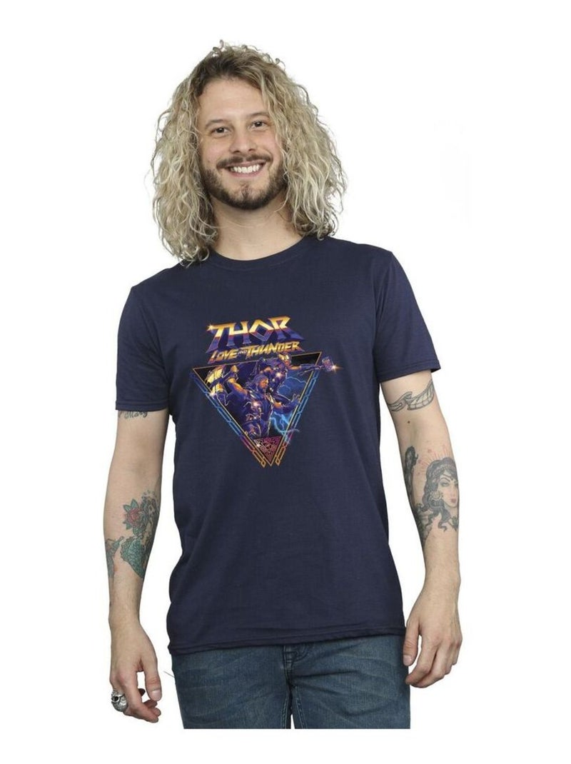Marvel - T-shirt LOVE AND THUNDER Bleu marine - Kiabi