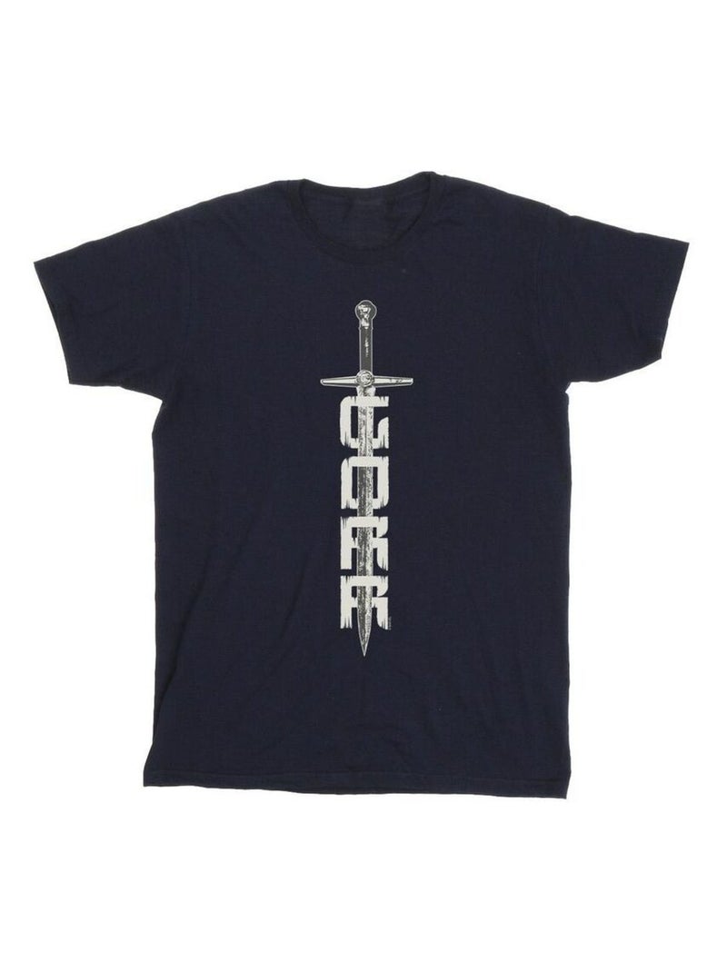 Marvel - T-shirt LOVE AND THUNDER Bleu marine - Kiabi