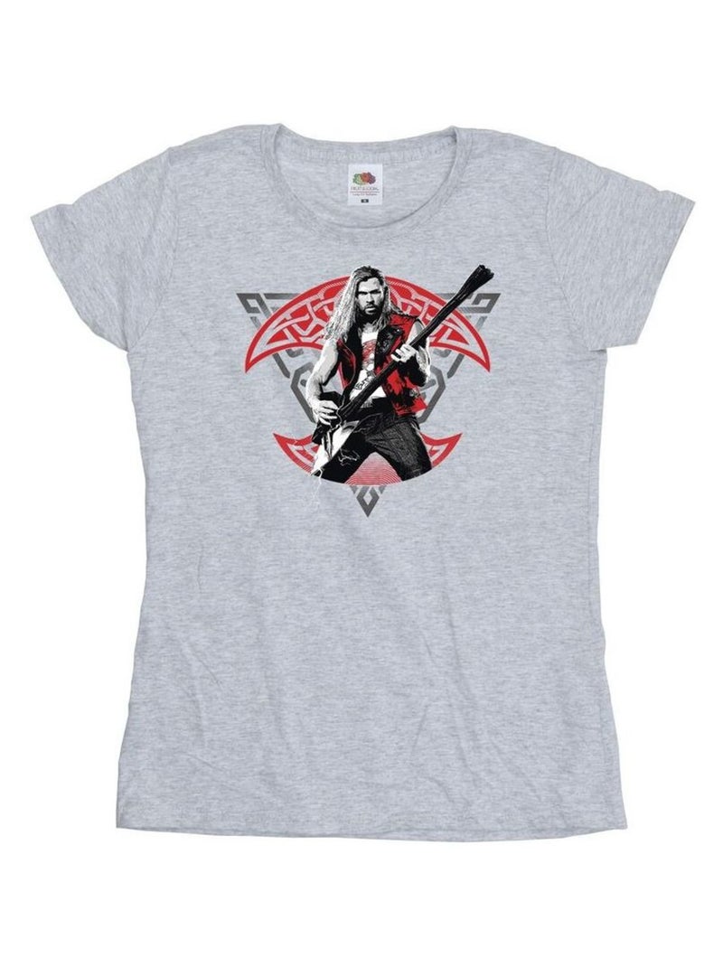 Marvel - T-shirt LOVE AND THUNDER Gris chiné - Kiabi