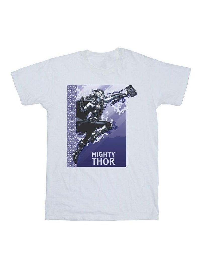 Marvel - T-shirt LOVE AND THUNDER MIGHTY Blanc - Kiabi