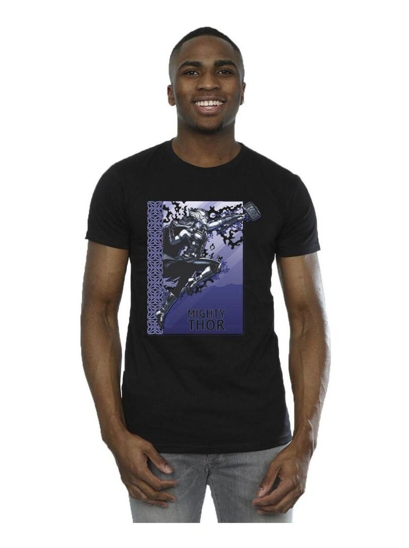 Marvel - T-shirt LOVE AND THUNDER MIGHTY Noir - Kiabi