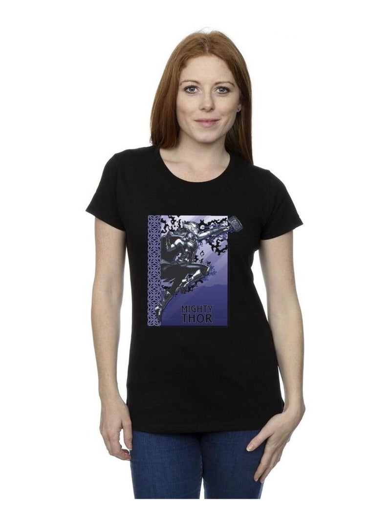 Marvel - T-shirt LOVE AND THUNDER MIGHTY Noir - Kiabi