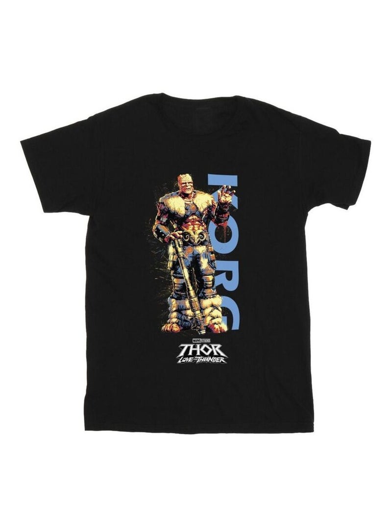Marvel - T-shirt LOVE AND THUNDER Noir - Kiabi