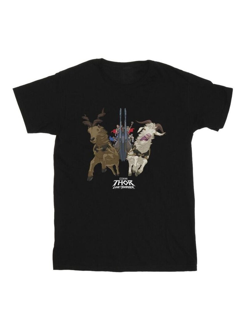 Marvel - T-shirt LOVE AND THUNDER Noir - Kiabi