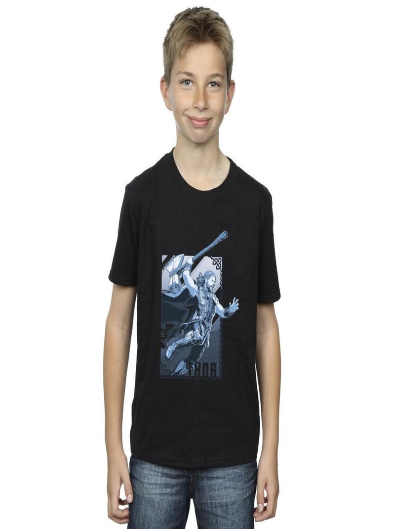 Marvel - T-shirt LOVE AND THUNDER Noir - Kiabi