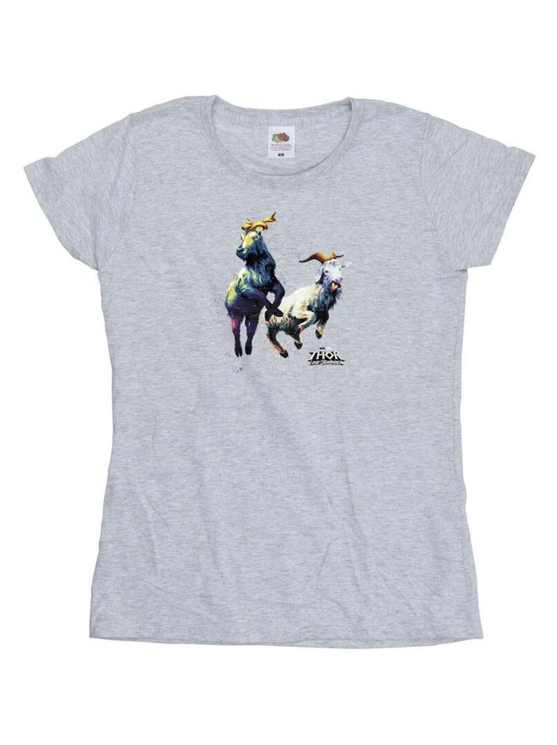 Marvel - T-shirt LOVE AND THUNDER TOOTHGNASHER Gris chiné - Kiabi