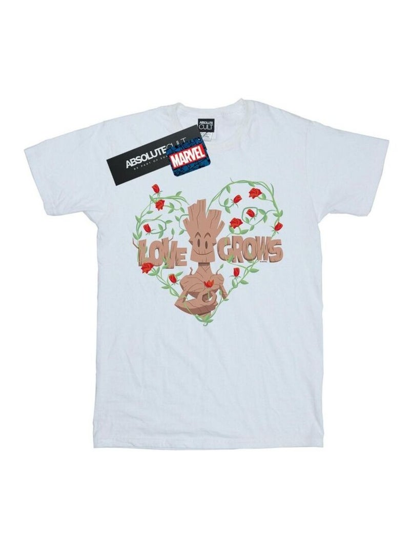 Marvel - T-shirt LOVE GROWS Blanc - Kiabi