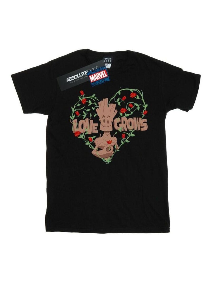 Marvel - T-shirt LOVE GROWS Noir - Kiabi