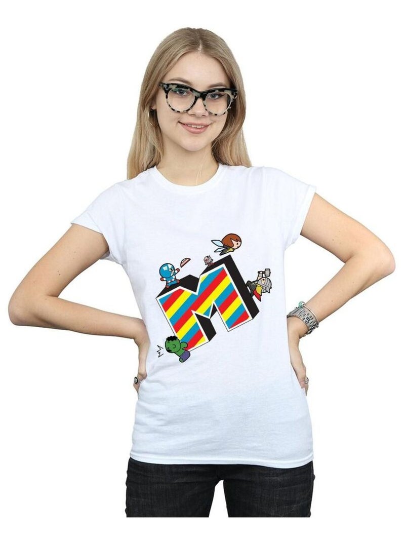 Marvel - T-shirt M IS FOR MARVEL Blanc - Kiabi