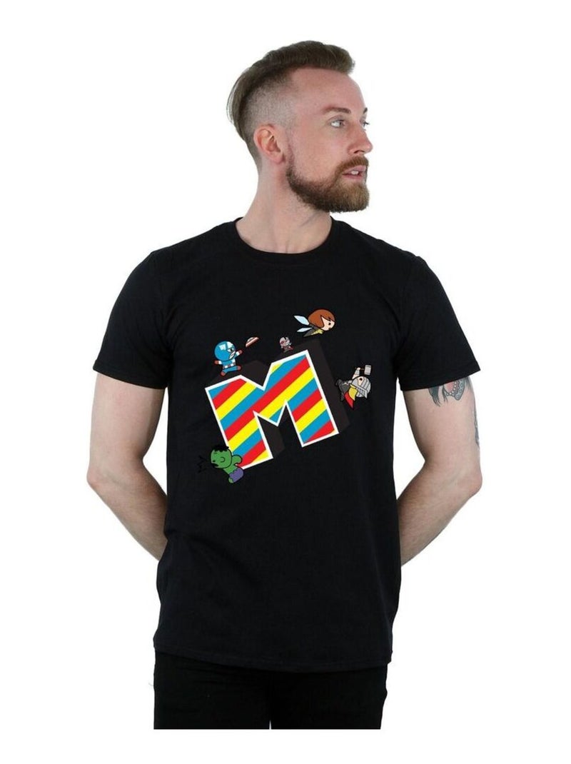 Marvel - T-shirt M IS FOR MARVEL Noir - Kiabi