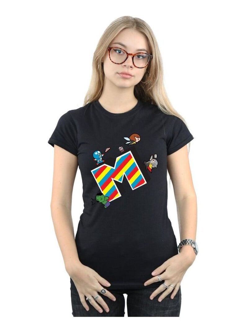 Marvel - T-shirt M IS FOR MARVEL Noir - Kiabi