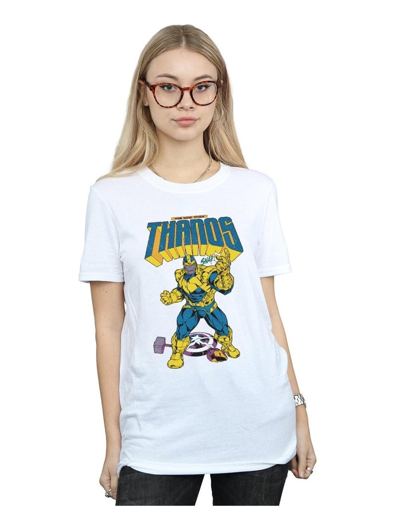 Marvel - T-shirt MAD TITAN SNAP Blanc - Kiabi