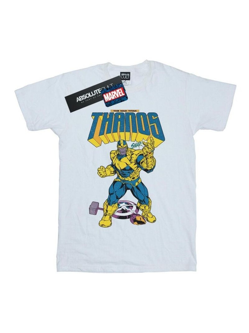 Marvel - T-shirt MAD TITAN SNAP Blanc - Kiabi