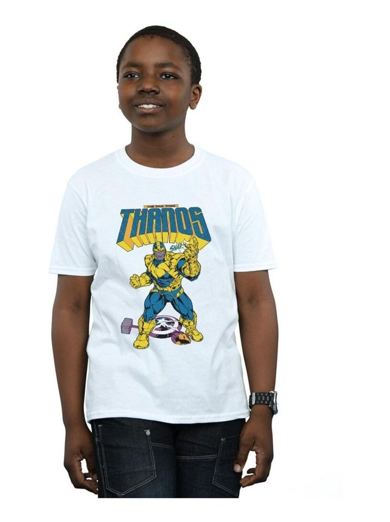 Marvel - T-shirt MAD TITAN SNAP Blanc - Kiabi