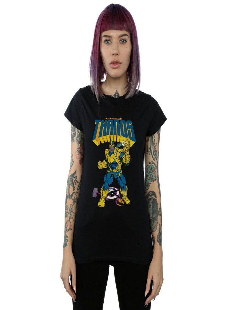 Marvel - T-shirt MAD TITAN SNAP Noir - Kiabi