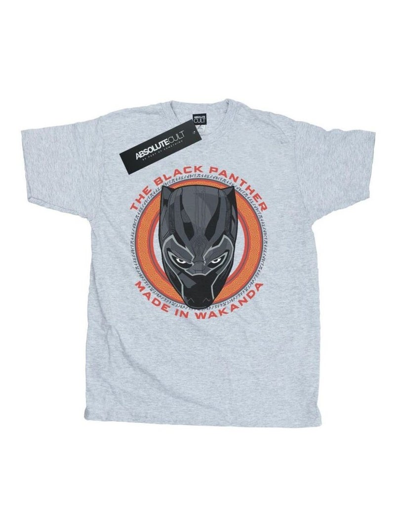 Marvel - T-shirt MADE IN WAKANDA Gris chiné - Kiabi