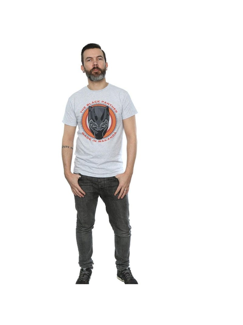 Marvel - T-shirt MADE IN WAKANDA Gris chiné - Kiabi