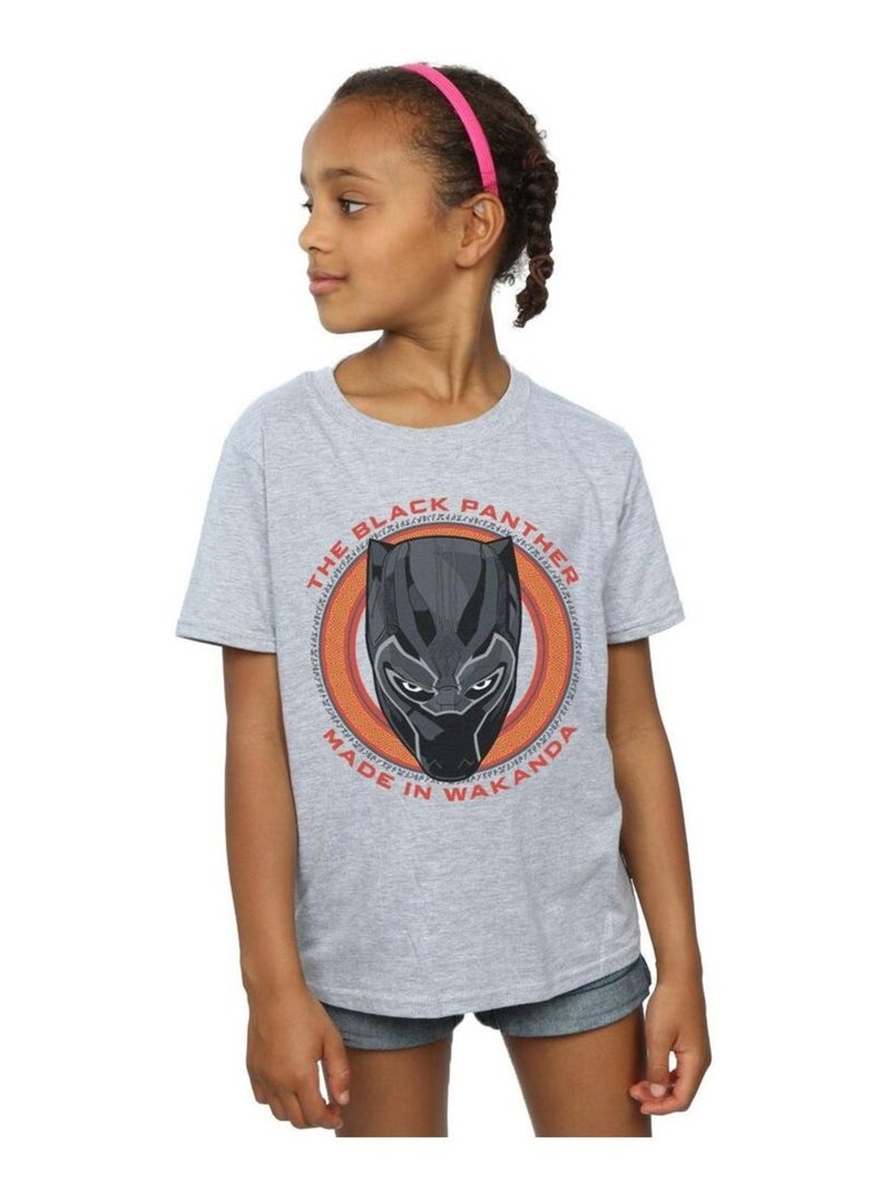Marvel - T-shirt MADE IN WAKANDA Gris chiné - Kiabi
