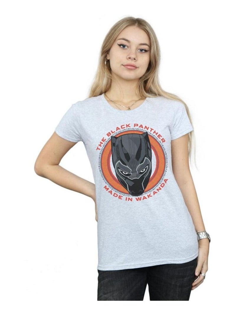 Marvel - T-shirt MADE IN WAKANDA Gris chiné - Kiabi